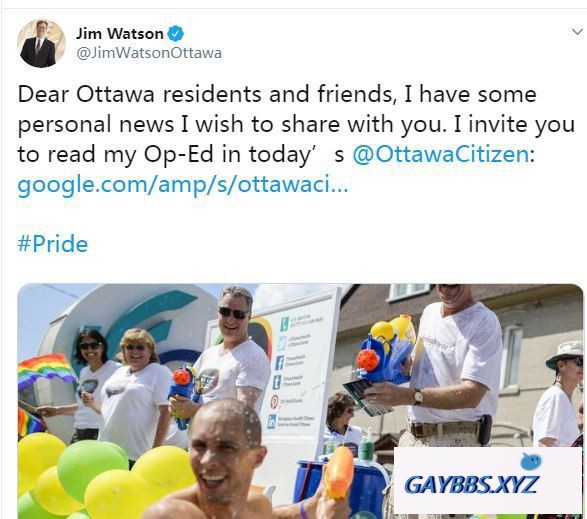 加拿大首都的市长登报出柜，总理称赞 
