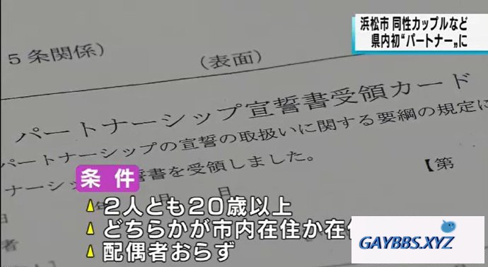 日本又有两个城市将发同性伴侣证书 同性伴侣