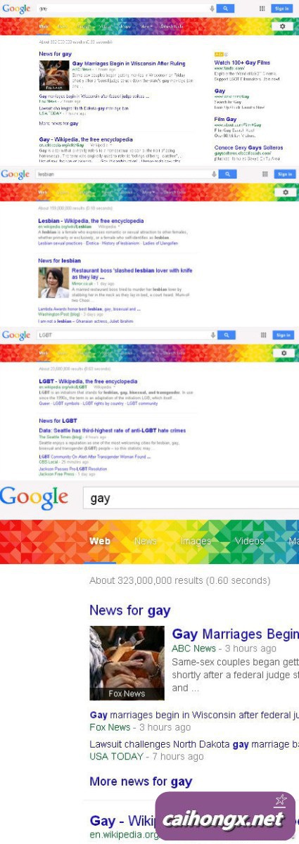 Google又开始为LGBT搜索词显示彩虹 LGBT