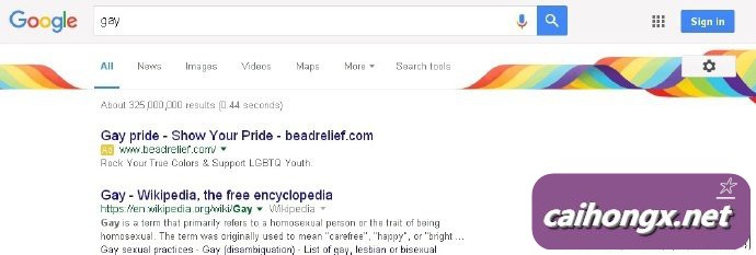 Google又开始为LGBT搜索词显示彩虹 LGBT