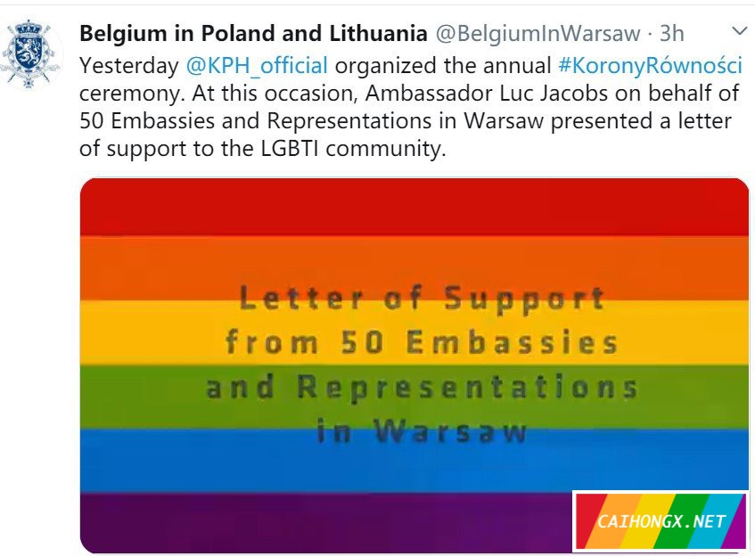 近50国的驻波兰大使联名发公开信支持LGBT权利 LGBT