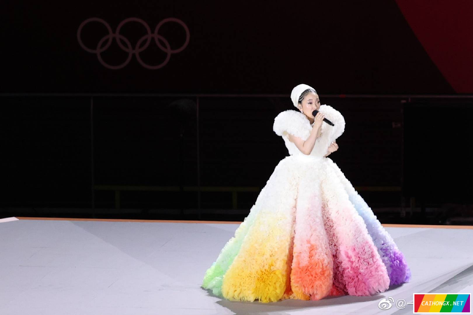 东京奥运会开幕式上的一道彩虹 东京奥运会