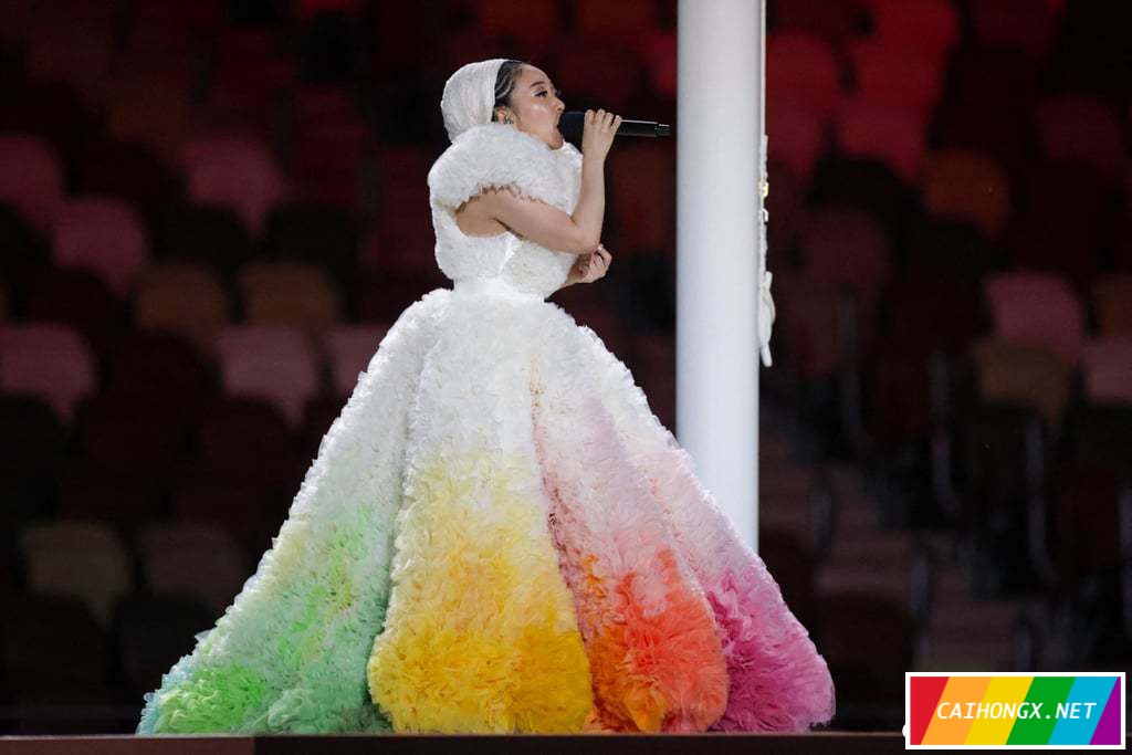 东京奥运会开幕式上的一道彩虹 东京奥运会