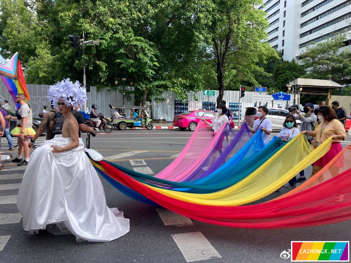 泰国曼谷的骄傲巡游行进活动快乐登场 骄傲月,泰国,曼谷